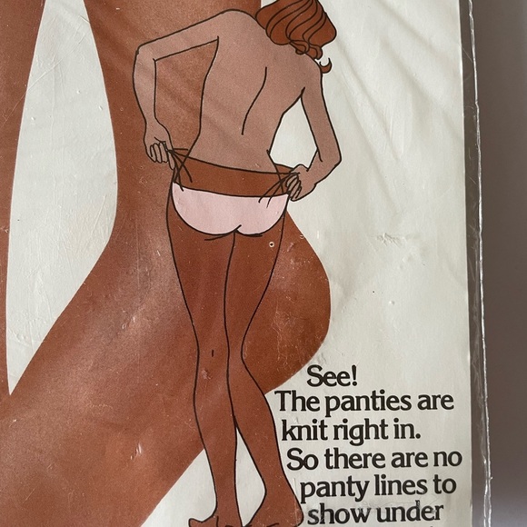Underalls Coloralls Pantyhose Size AB Pink Panty Nude Legs Sandalfoot Vtg 1985 - Picture 6 of 8